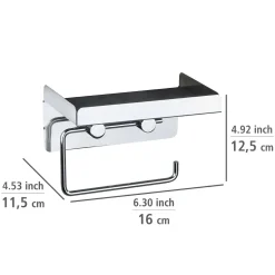 Wenko Toilettenpapierhalter 2 in 1 Edelstahl rostfrei