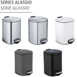 Wenko Treteimer Alassio Schwarz 5 L Easy-Close Absenkautomtik