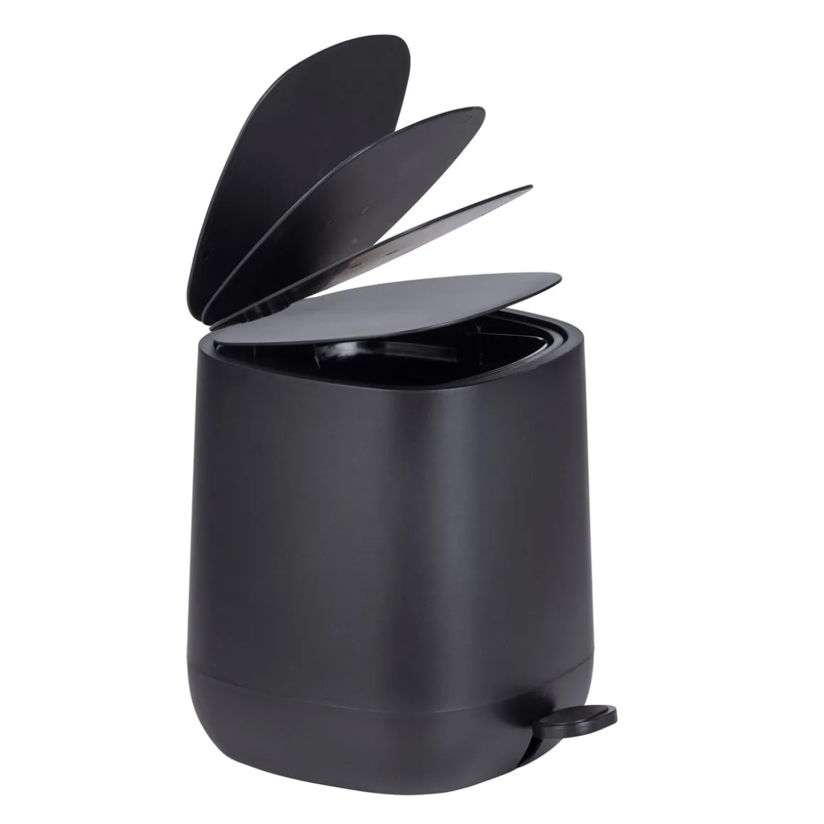 Wenko Treteimer Davos Schwarz 5 L Kosmetikeimer Abfalleimer