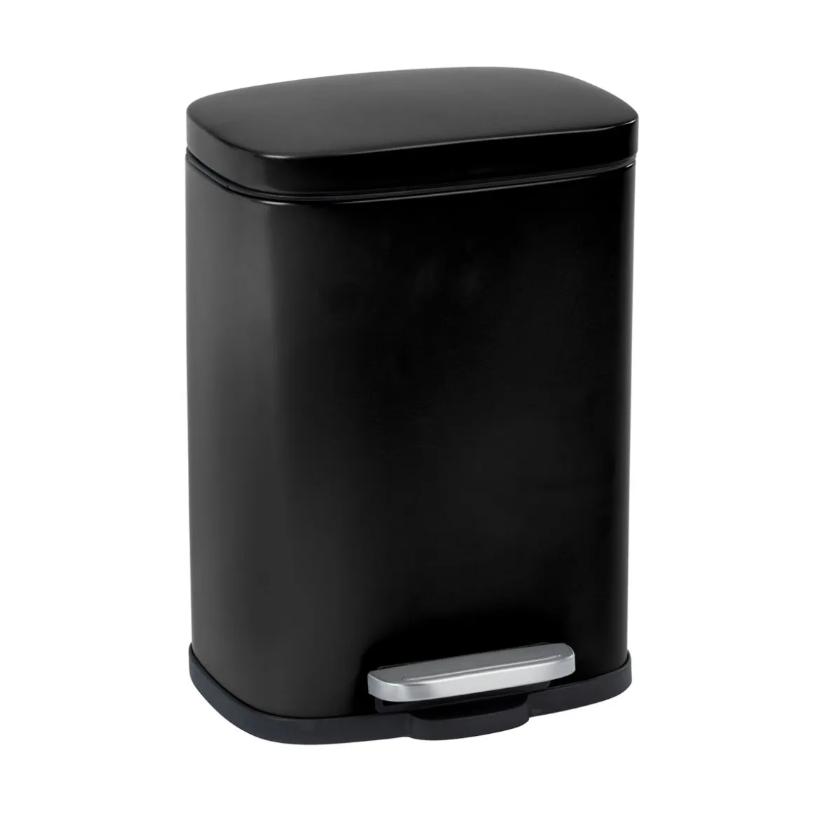 Wenko Treteimer Leno Schwarz 5 L Kosmetikeimer Abfalleimer