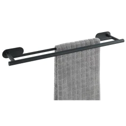 Wenko Turbo-Loc Edelstahl Badetuchstange Duo Orea Black Matt Handtuchstange Befestigen ohne bohren