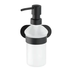 Wenko Turbo-Loc Edelstahl Seifenspender Orea Black Matt Flüssigseifen-Spender Befestigen ohne bohren ca 200 ml