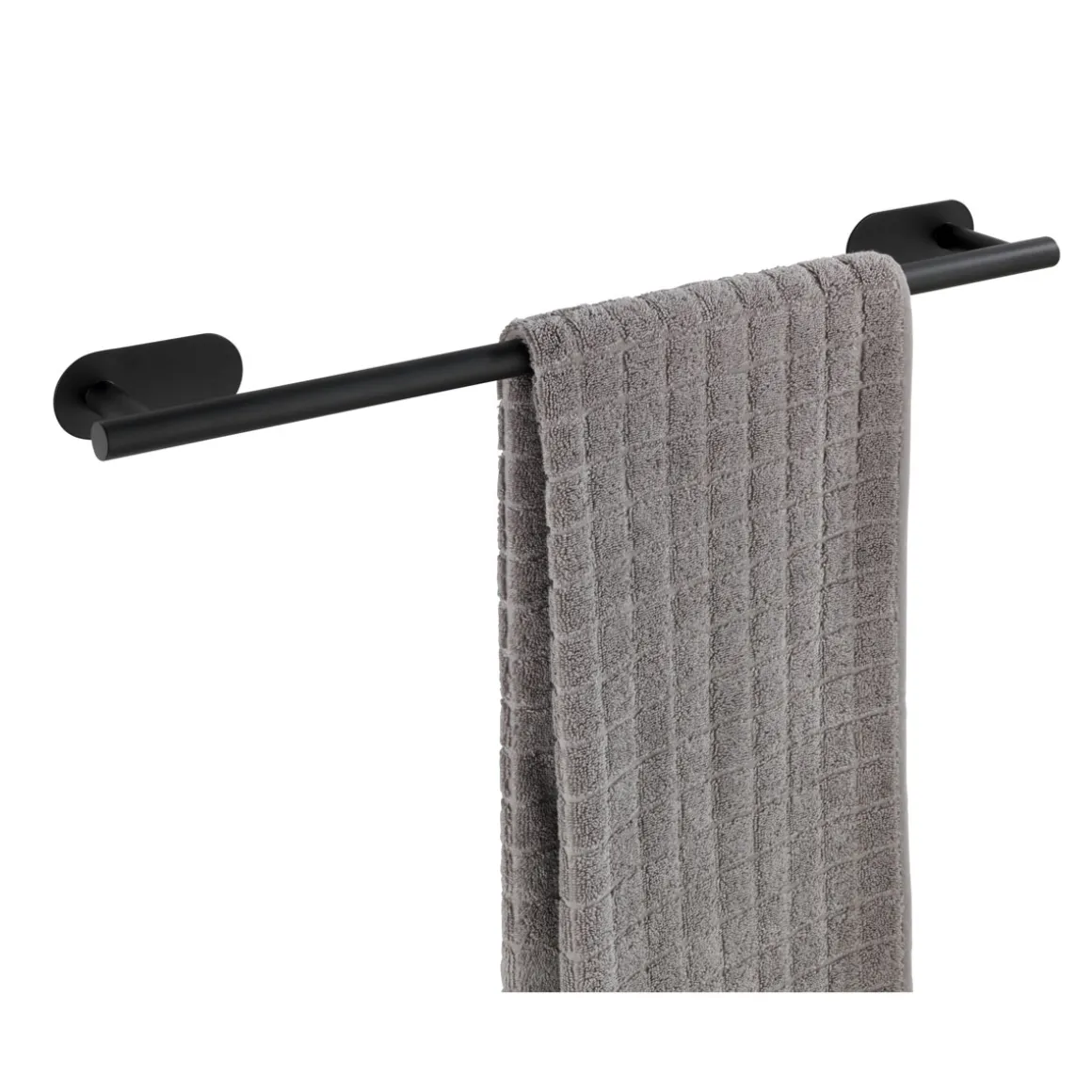 Wenko Turbo-Loc Edelstahl Badetuchstange Uno Orea Black Matt Handtuchstange Befestigen ohne bohren