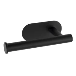 Wenko Turbo-Loc Edelstahl Toilettenpapierhalter Orea Black Matt WC-Rollenhalter Befestigen ohne bohren
