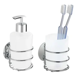 Wenko Turbo-Loc Seifenspender und Zahnputzbecher Befestigen ohne bohren