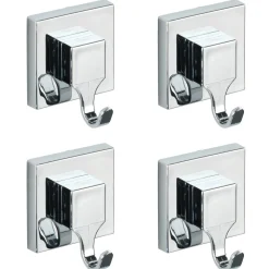 Wenko Vacuum-Loc Haken-Set eckig 2 x 2 Stück 2 x 2er Set Befestigen ohne bohren