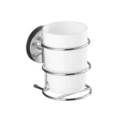 Wenko Vacuum-Loc Wand Zahnputzbecher Milazzo 2er Set Befestigung ohne bohren