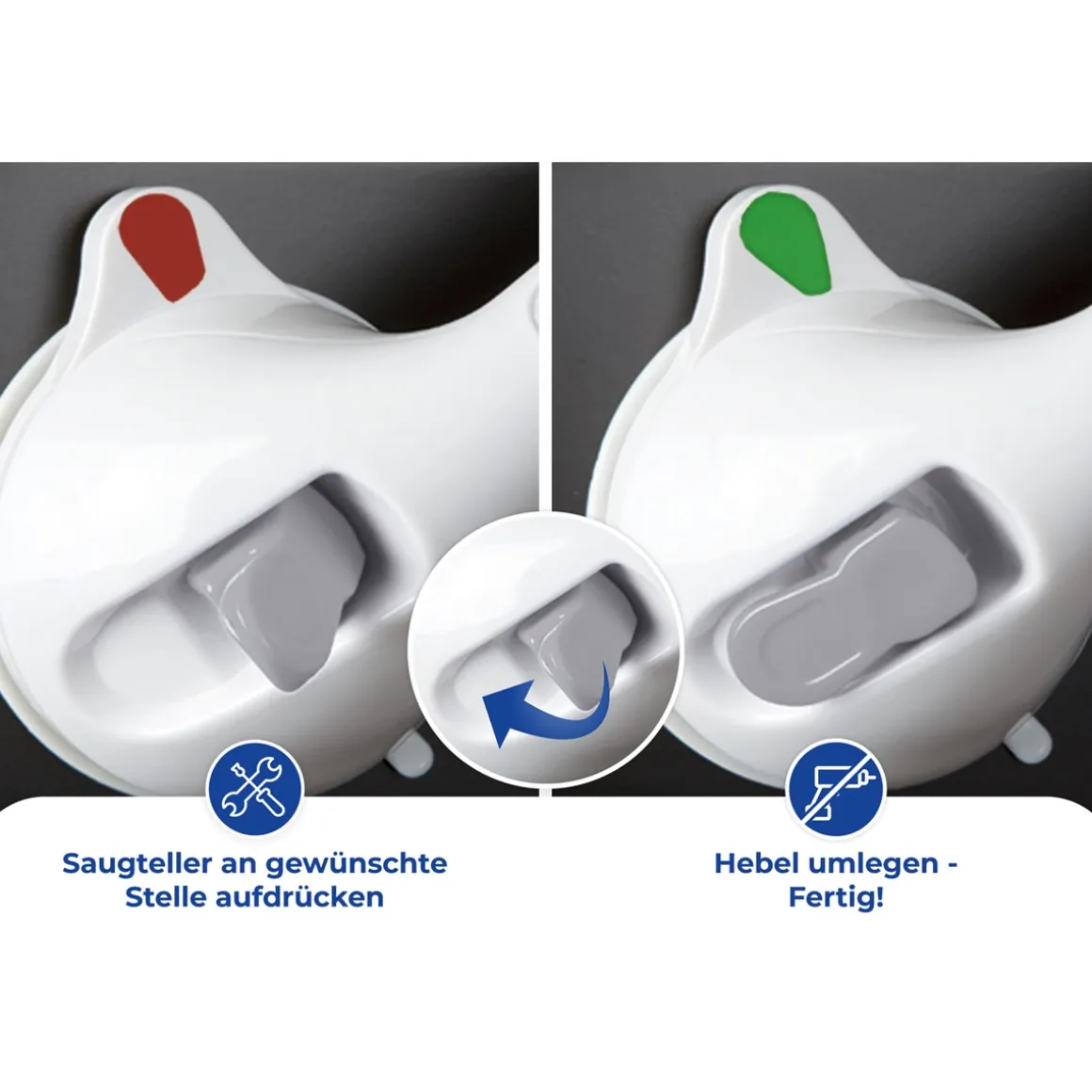 Wenko Wandgriff Secura 42 cm mit Ampelfunktion