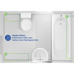 Wenko Wandgriff Secura 42 cm mit Ampelfunktion