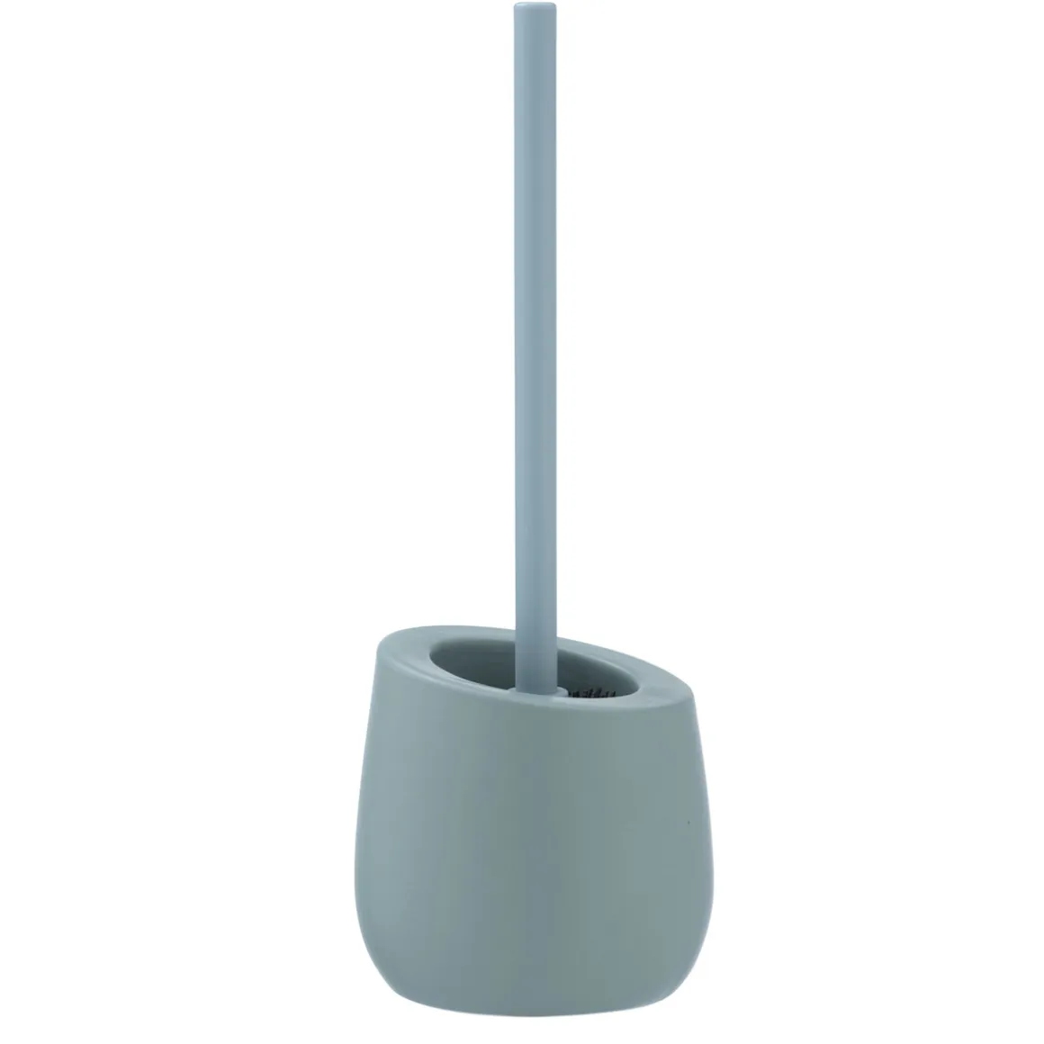 Wenko WC-Garnitur Badi Blaugrau Keramik WC-Bürstenhalter