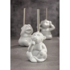 Wenko WC-Garnitur Monkey Quiet Weiß Keramik