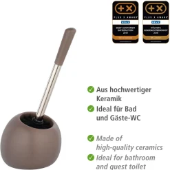 Wenko WC-Garnitur Polaris Taupe matt aus hochwertiger Keramik