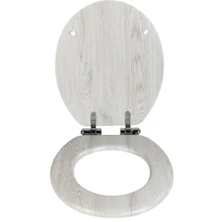 Wenko WC-Sitz Eiche Grau mit Absenkautomatik