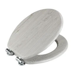 Wenko WC-Sitz Eiche Grau mit Absenkautomatik