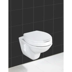 Wenko WC-Sitz Secura Comfort aus antibakteriellem Duroplast mit Sitzflächenerhöhung