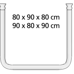 Wenko Winkelstange Universal extra stark Chrom variabel 25 mm