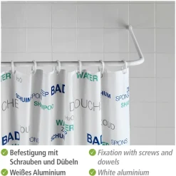 Wenko Winkelstange Universal Weiß 20 mm