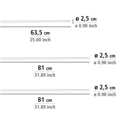 Wenko Winkelstange Universal extra stark Weiß variabel 25 mm