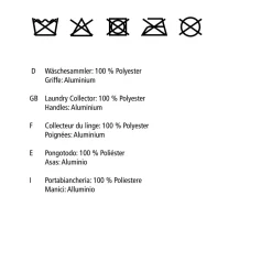 Wenko Wäschesammler Jumbo Anthrazit Multifunktionstasche 69 l