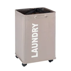 Wenko Wäschesammler Quadro Taupe Wäschekorb 79 l