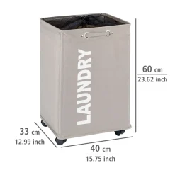 Wenko Wäschesammler Quadro Taupe Wäschekorb 79 l
