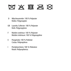 Wenko Wäschesammler Quadro Taupe Wäschekorb 79 l