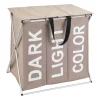 Wenko Wäschesammler Trio Top Taupe Wäschekorb 118 l