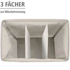 Wenko Wäschesammler Trivo Beige Wäschekorb 116 l