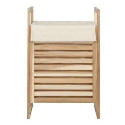 Wenko Wäschetruhe Acina Wäschesammler FSC mit Wäschesack und Deckel