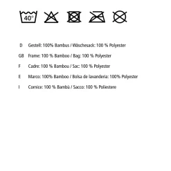 Wenko Wäschetruhe Bahari aus Bambus Wäschekorb 43 l