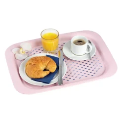 Wenko Anti-Rutsch Tablett 41,5 x 31,5 x 2,5 cm Rosa