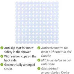 Wenko Duscheinlage Belem weiß 54 x 54 cm
