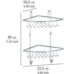 Wenko Eckregal Milano mit 2 Etagen