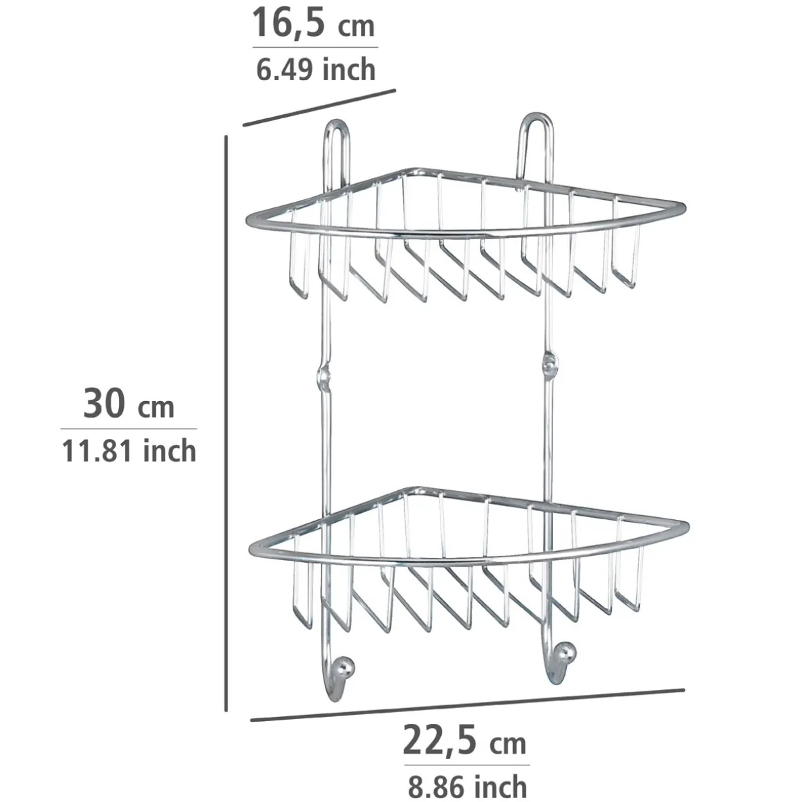 Wenko Eckregal Milano mit 2 Etagen