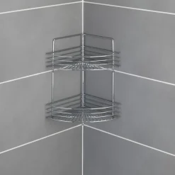 Wenko Eckwandablage Milano mit 2 Etagen chrom