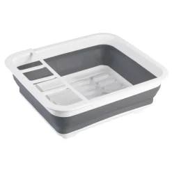 Wenko Geschirrabtropfer Gaia faltbar grau/weiß