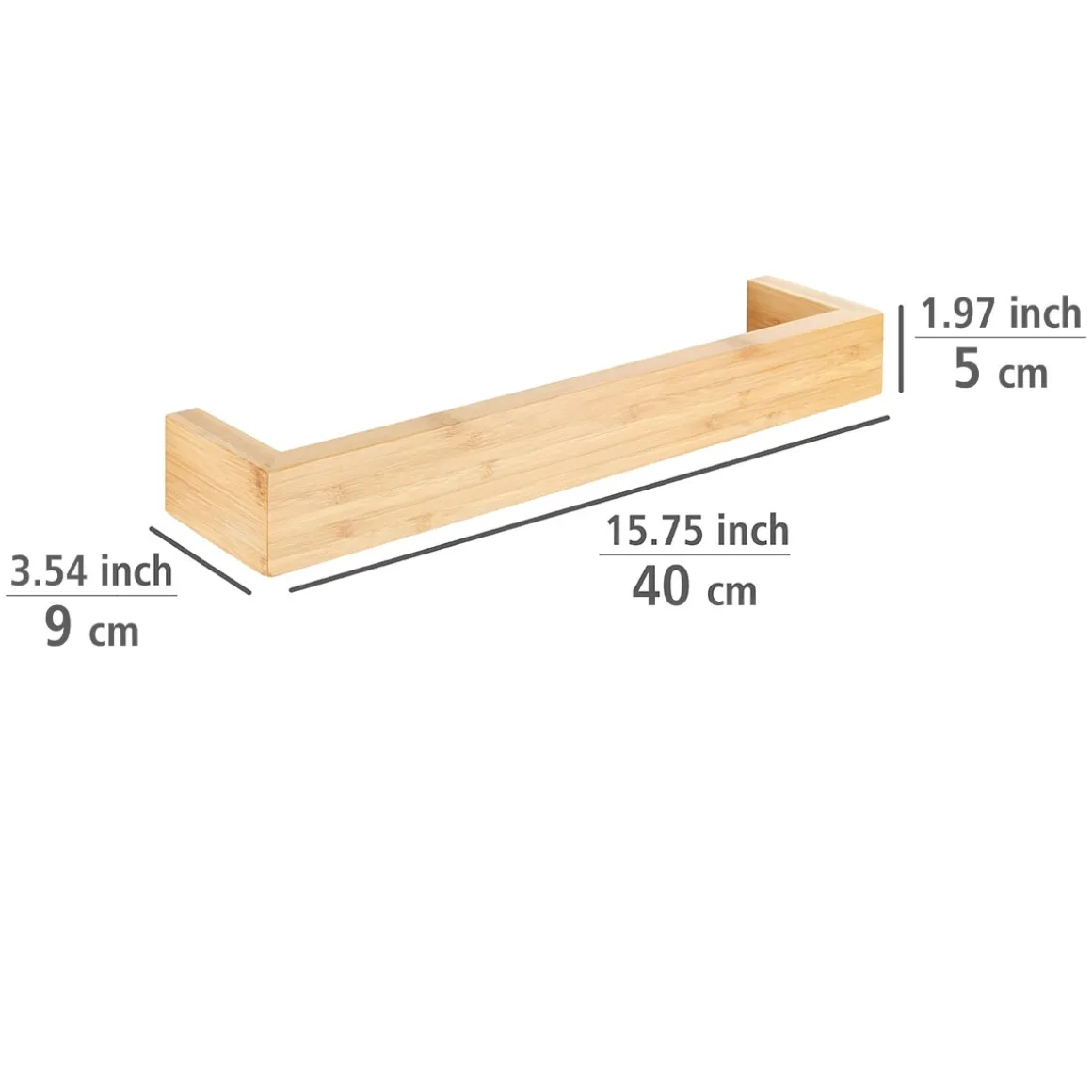 Wenko Handtuchstange aus Bambus 40 cm