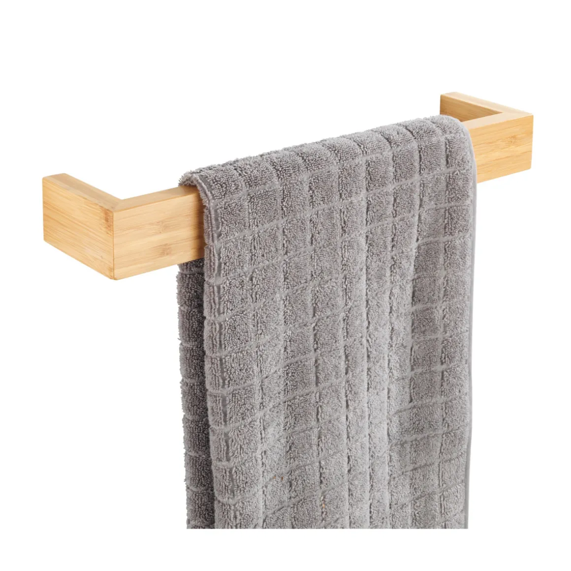 Wenko Handtuchstange aus Bambus 40 cm