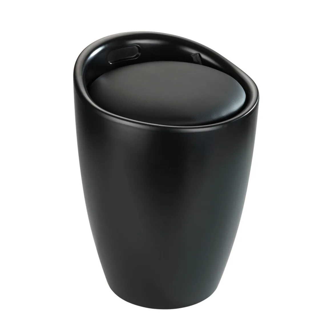 Wenko Hocker Candy schwarz mit Wäschesack