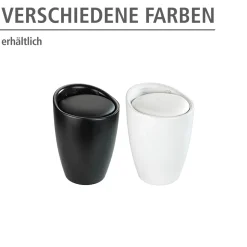 Wenko Hocker Candy schwarz mit Wäschesack