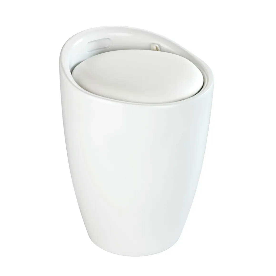 Wenko Hocker Candy weiß mit Wäschesack