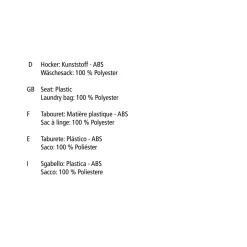 Wenko Hocker Candy weiß mit Wäschesack