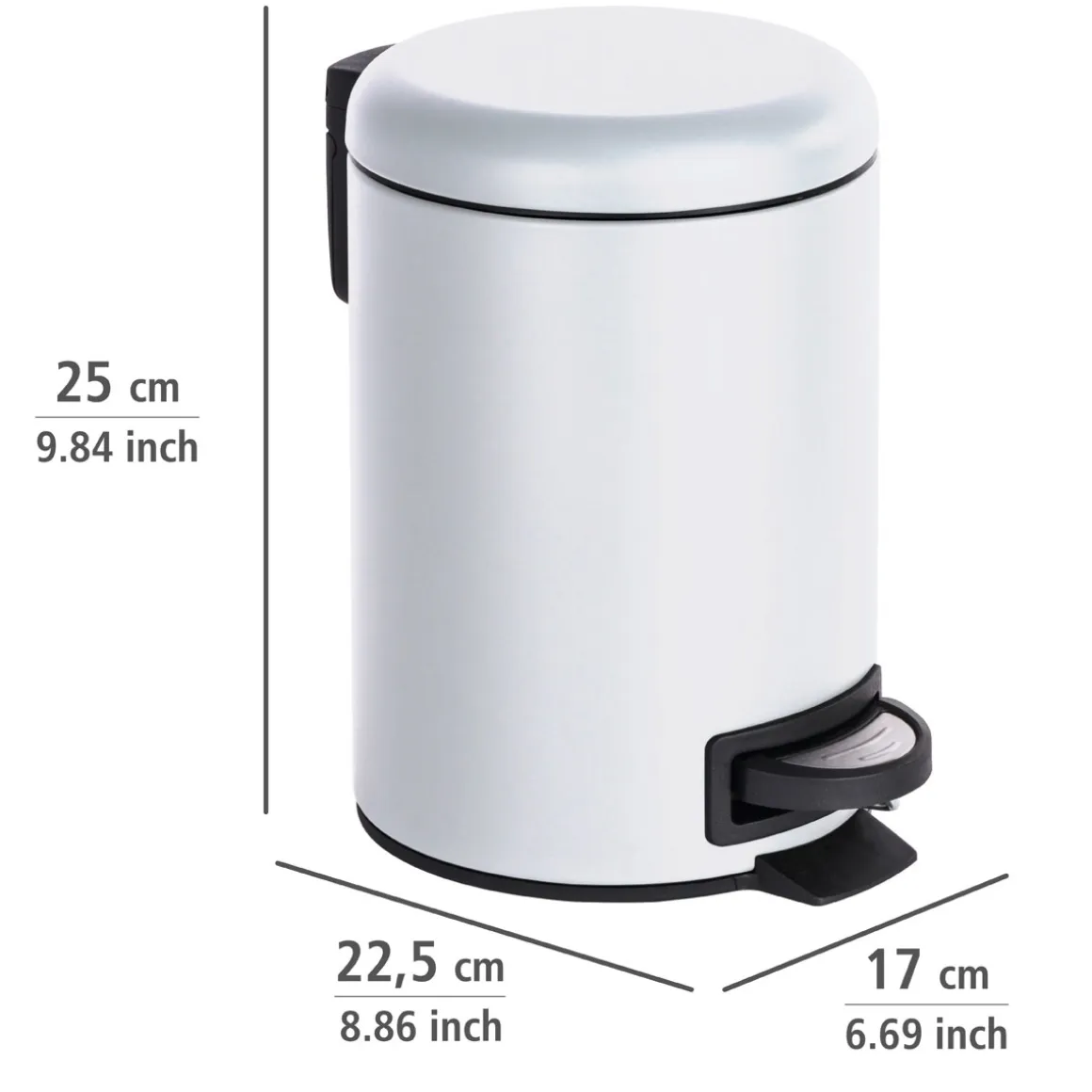 Wenko Kosmetik Treteimer Leman weiß 3 L