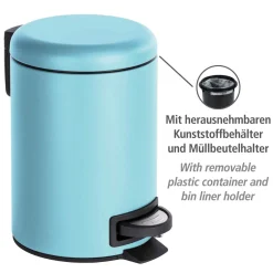 Wenko Kosmetik Treteimer Leman blau 3 L