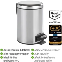 Wenko Kosmetik Treteimer Leman 3 L