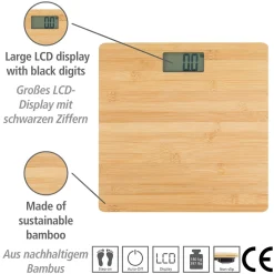 Wenko Personenwaage Bambusa digital bis180 kg