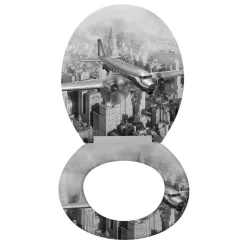 Wenko Premium WC-Sitz Old-Time Plane antibakteriell mit Absenkautomatik