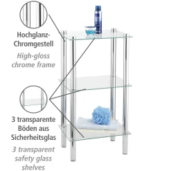 Wenko Regal Yago viereckig mit 3 Glasablagen
