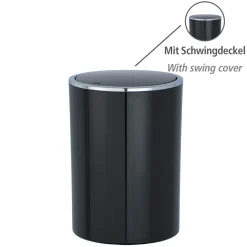 Wenko Schwingdeckeleimer Inca schwarz 5 L