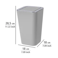 Wenko Schwingdeckeleimer Candy grau 6 L